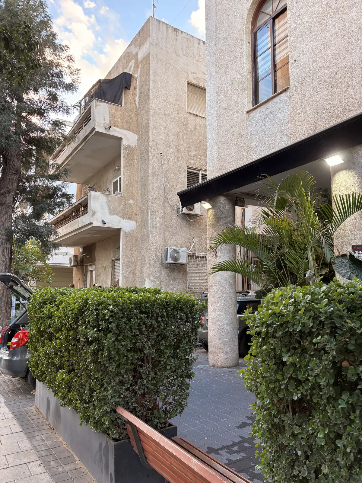 הגדר החיה לאורך הבניין